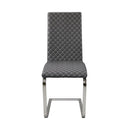 Yannis Side Chair in Chrome Metal  (Set of 2)