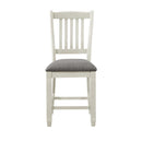 Granby Counter Height Chair in White & Brown (Set of 2)