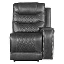 Putnam Power Right Side Reclining Chair with USB Port in Gray 9405GY-RRPW