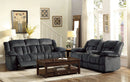 Laurelton Double Reclining Sofa in Charcoal 9636CC-3