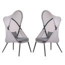 Alverta Foldable Chair Grey & Black (2/Ctn)