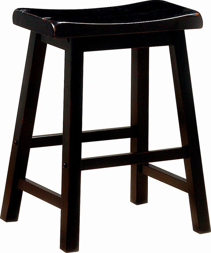Durant Wooden Counter Height Stools Black (Set of 2) image
