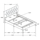 Kendall Panel Bed E.King, & Queen Black & White