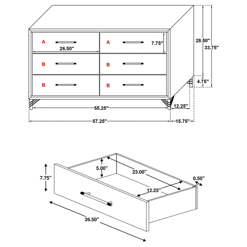 Lucia 4 Pc Bedroom Set