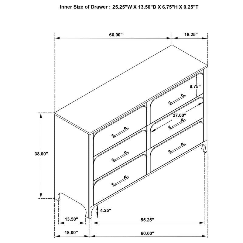 Anastasia 4 Pc Bedroom Set