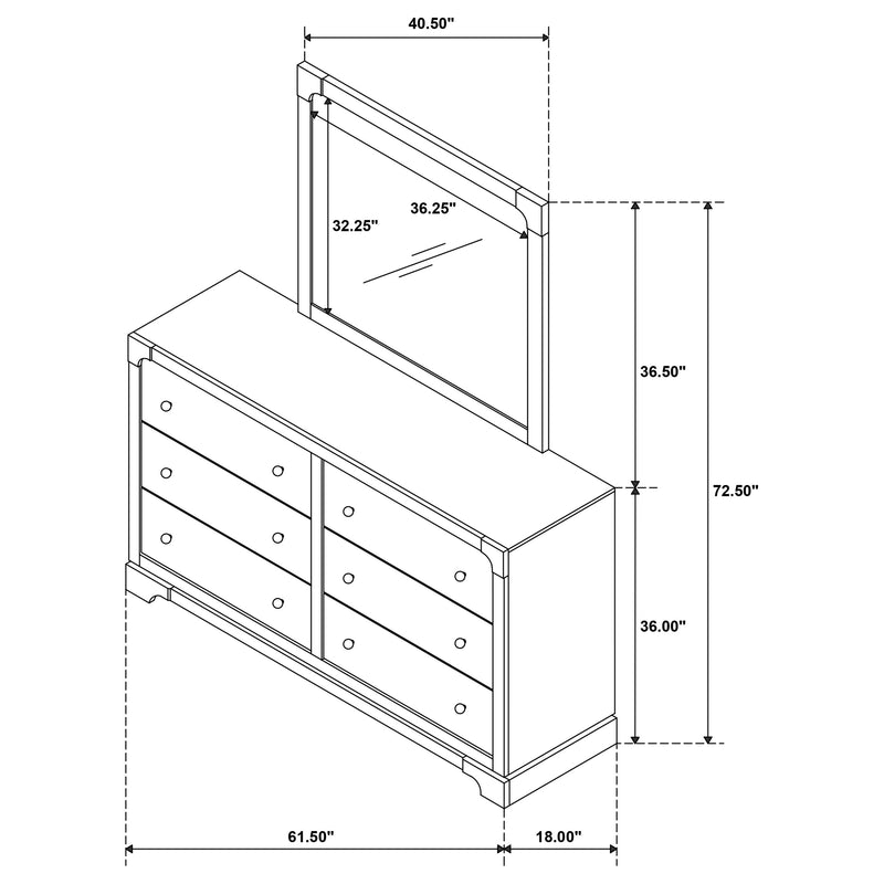 Gran Park Dresser With Mirror