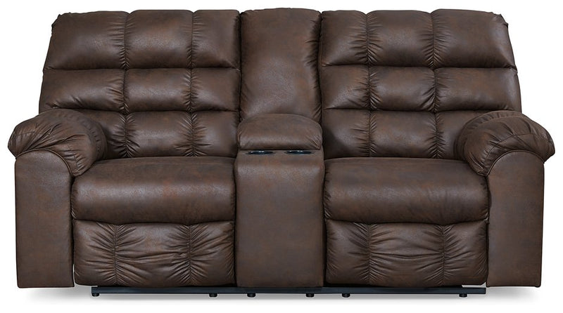 Derwin Reclining Loveseat with Console image