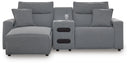 Modmax II Power Reclining Sectional with Chaise and Audio Console