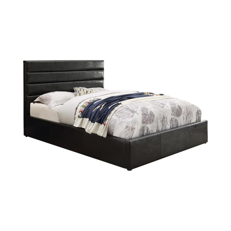 Riverbend Eastern King Upholstered Storage Bed Black image