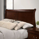 Louis Philippe E.King Bed Black, Cherry, & Gray
