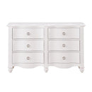 Meghan 6 Drawer Dresser in White 2058WH-5