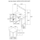 Elijah Makeup Vanity Table with LED Mirror and Stool