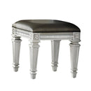 Bevelle Vanity Stool in Silver 1958-14