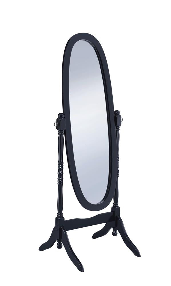 Foyet Oval Cheval Mirror Black image