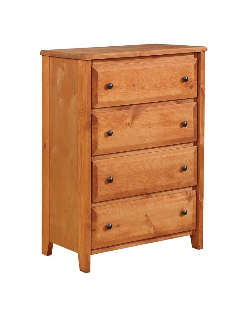 Wrangle Hill Amber Wash Four-Drawer Chest