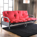 Aksel Black/Red Futon Mattress, Black, Red & Gray