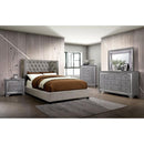 Cayla Cal.King, E.King, & Queen Bed Silver & Grey