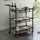 Aylmer Sand Black/Natural Serving Cart