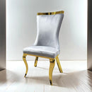 Basilicata Gold Chair (2/CTN) White, Gray, & Black