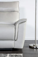 Bienne Loveseat Manual Recliner White & Black