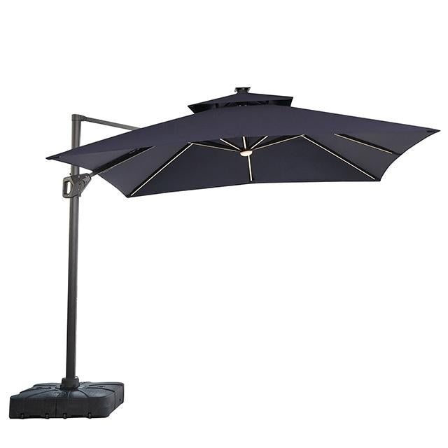 Sano 10 Ft Square Umbrella w/ Double Top w/ LED Light + 37" Large Base image