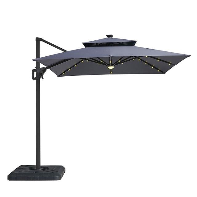 Xico 8 Ft Square Umbrella w/ Double Top w/ LED Light + 37" Large Base image