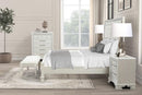 Stella Mia 4 Pc 5 Pc Queen Bedroom Set White & White