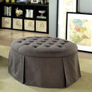 Claes Round Ottoman Gray