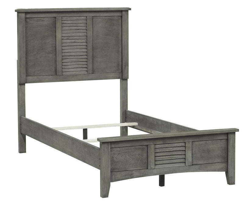 Homelegance Furniture Garcia Twin Panel Bed in Gray