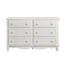 Clementine 6 Drawer Dresser in White B1799-5