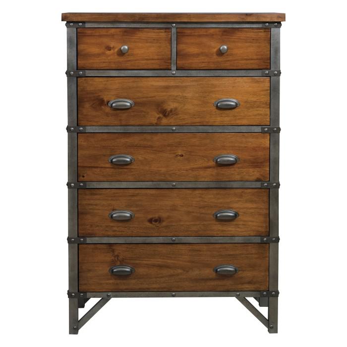 Homelegance Holverson Chest in Rustic Brown & Gunmetal 1715-9 image