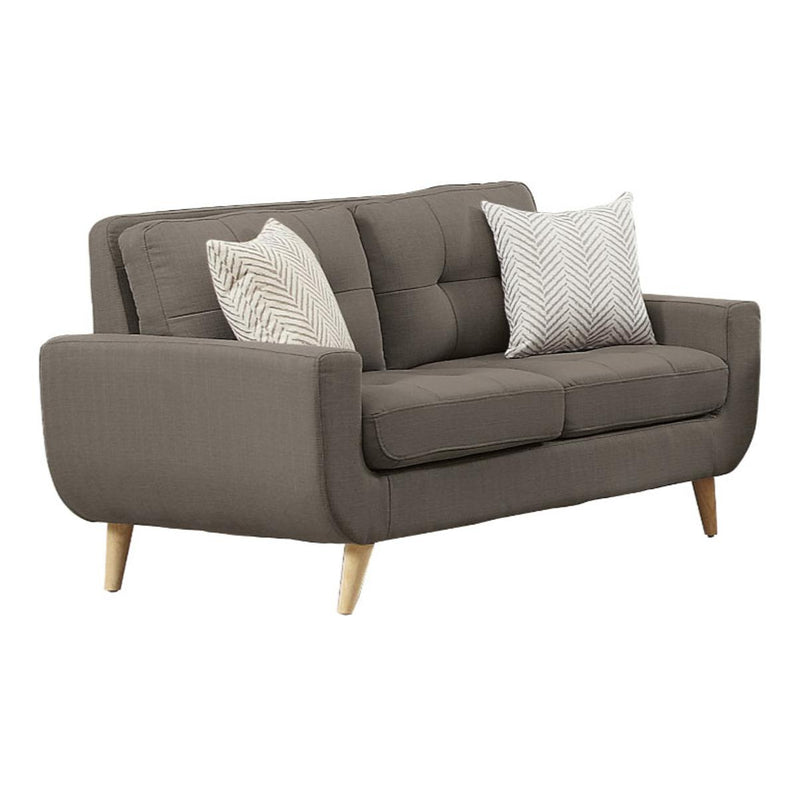 Homelegance Furniture Deryn Loveseat in Gray 8327GY-2