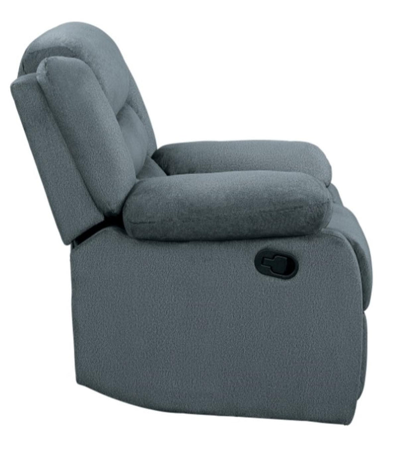 Homelegance Furniture Discus Double Reclining Chair in Gray 9526GY-1