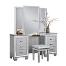 Allura Vanity Dresser with Mirror in Silver 1916-15*