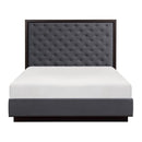 Larchmont Queen Upholstered Platform Bed in Charcoal 5424-1*