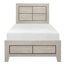 Quinby Twin Panel Bed in Light Brown 1525T-1