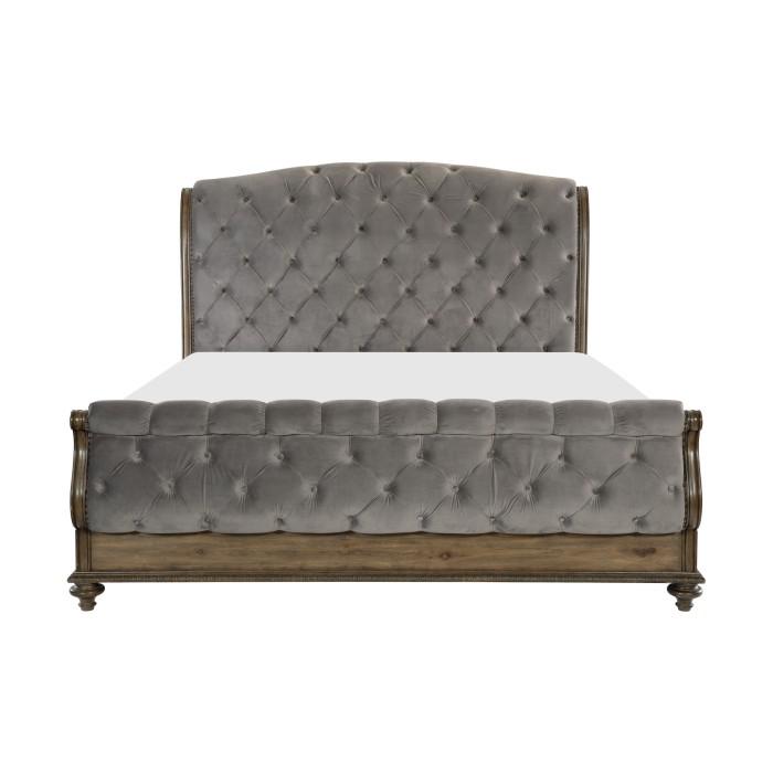 Homelegance Furniture Rachelle Queen Sleigh Bed in Weathered Pecan 1693-1* image