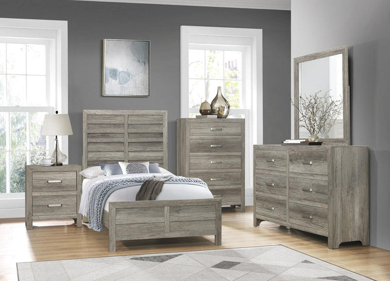 Homelegance Furniture Mandan 5 Drawer Chest in Weathered Gray 1910GY-9
