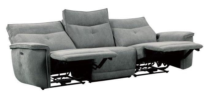 Homelegance Furniture Tesoro Power Double Reclining Sofa w/ Power Headrests in Dark Gray