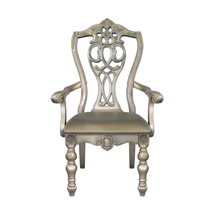 Homelegance Catalonia Arm Chair in Platinum Gold (Set of 2) image