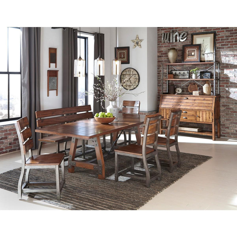 Homelegance Holverson Dining Table in Rustic Brown 1715-94