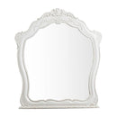 Cinderella Mirror in Antique White with Grey Rub-Through