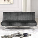 Villeneuve Futon Sofa Bed Black, Pink, & Grey