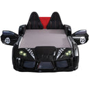 Trackster Bed White, Red,, Black, & Blue