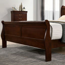 Louis Philippe E.King Bed Black, Cherry, & Gray
