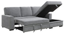 Morelia 2pc Sectional with Pull Out Bed and Right Chaise in Dark Gray