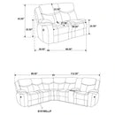 Sycamore Power Reclining Sectional Sofa
