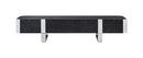 Leknes TV Stand Black w/ Silver Frame