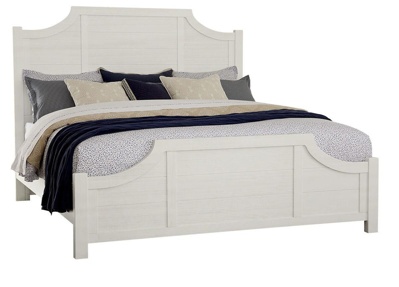Vaughan-Bassett Maple Road Cal King Scalloped Bed in Soft White image