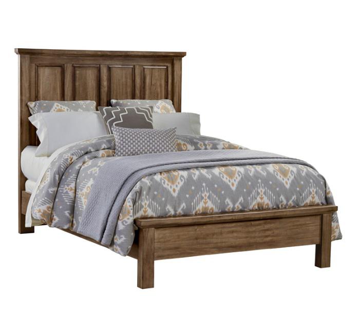 Vaughan-Bassett Maple Road Queen Mansion Bed w/ Low Profile Footboard in Maple Syrup image
